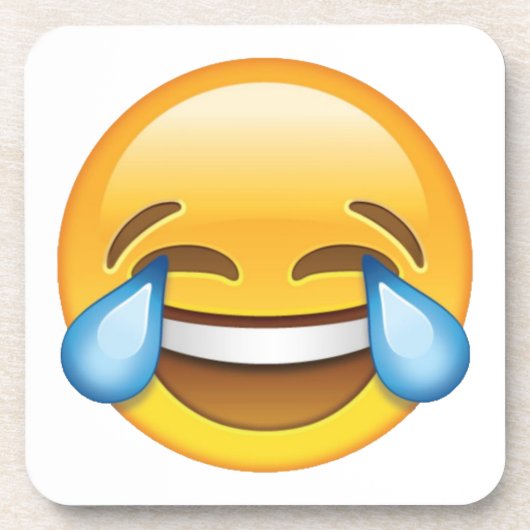 Lachen Tränen weinen von Joy Emoji Untersetzer (Vorderseite)