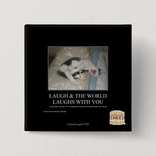 Lachen u. die Welt lacht mit Ihnen Button (Vorderseite)
