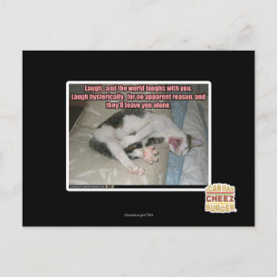 Lachen und die Welt lacht mit dir Postkarte