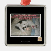 Lachen und die Welt lacht mit Ihnen Silbernes Ornament (Vorne)