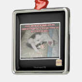 Lachen und die Welt lacht mit Ihnen Silbernes Ornament (Links)