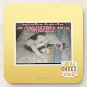 Lachen und die Welt lacht mit Ihnen Untersetzer