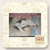 Lachen und die Welt lacht mit Ihnen Untersetzer (Vorderseite)