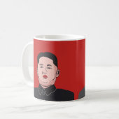 Lachen und ernste Kim Jong-UNO - zwei Bilder Kaffeetasse (Vorderseite Links)