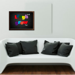 Lachen und fett bunt Typografie Poster