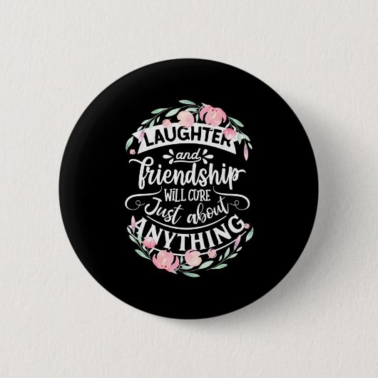 Lachen und Freundschaft Button (Vorderseite)