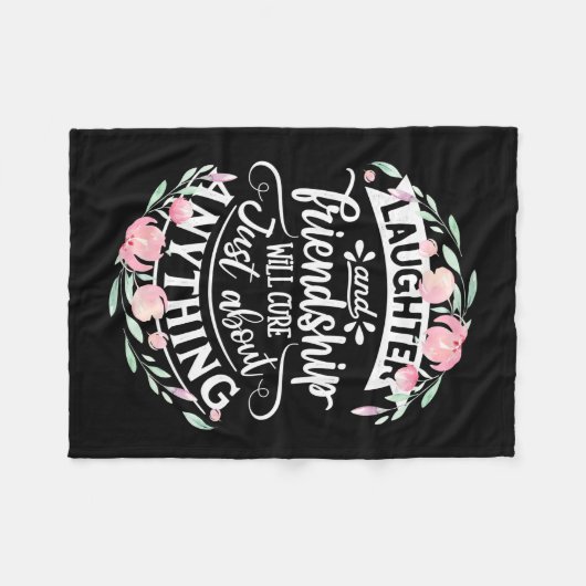 Lachen und Freundschaft Fleecedecke (Vorderseite (Horizontal))