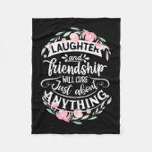 Lachen und Freundschaft Fleecedecke (Vorderseite)