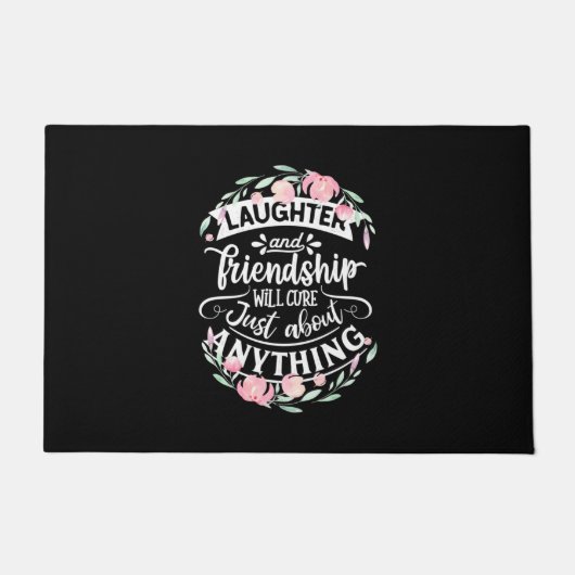 Lachen und Freundschaft Fußmatte (Vorderseite)