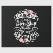 Lachen und Freundschaft Geschenkpapier (Flach)