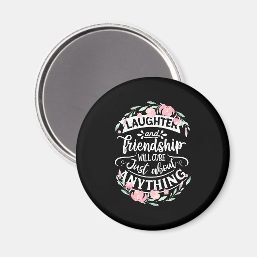 Lachen und Freundschaft Magnet (Vorderseite/Rückseite)