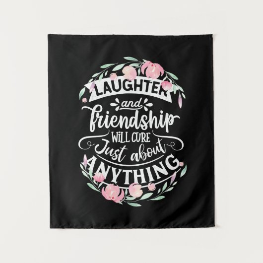 Lachen und Freundschaft Wandteppich (Vorderseite)
