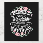 Lachen und Freundschaft Weinetikett (Einzelnes Label)