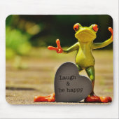 Lachen und glücklich Frosch Mousepad (Vorne)