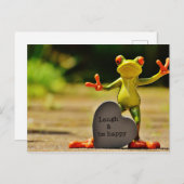 Lachen und glücklich Frosch Postkarte (Vorne/Hinten)