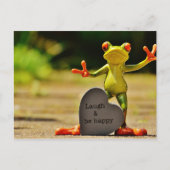 Lachen und glücklich Frosch Postkarte (Vorderseite)