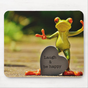 Lachen und glücklicher Frosch Mousepad