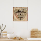 Lachen und leben poster (Küche)