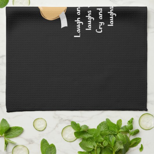 Lachen und Weinen Geschirrtuch (Gefaltet)