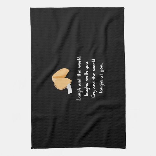 Lachen und Weinen Geschirrtuch (Vertikal)