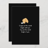 Lachen und Weinen Mitteilungskarte (Vorne/Hinten)