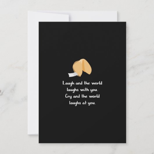 Lachen und Weinen Mitteilungskarte (Vorderseite)