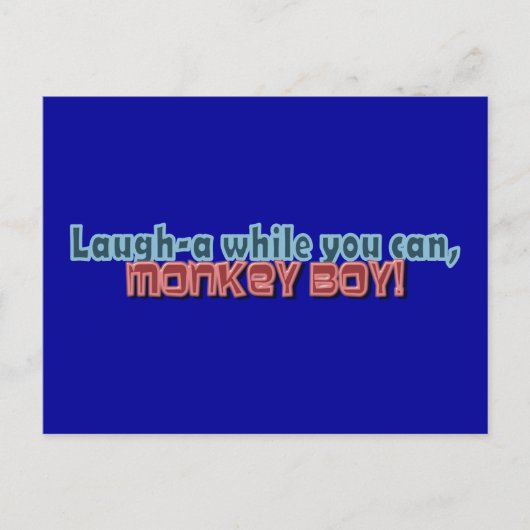 Lachen, während man Jungen gestalten kann Postkarte (Vorderseite)