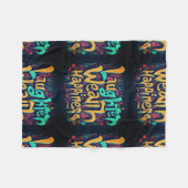 Lachen Wohlbefinden Fleecedecke (Vorderseite (Horizontal))