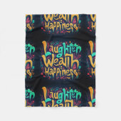 Lachen Wohlbefinden Fleecedecke (Vorderseite)