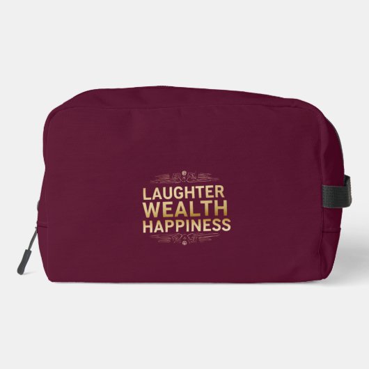 Lachen Wohlbefinden Waschbeutel (Rückseite)