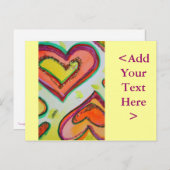 Lachen Zwei Herzen Postkarte (Vorne/Hinten)