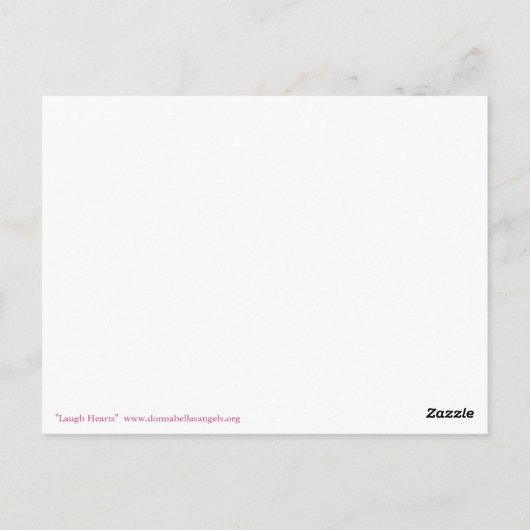 Lachen Zwei Herzen Postkarte (Rückseite)