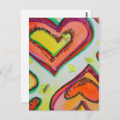 Lachen Zwei Herzen Postkarte (Vorne/Hinten)