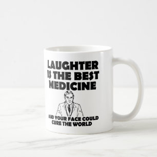 Lachend Beste Medizin Ihr Gesicht Funny Mug Kaffeetasse