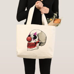 Lachend Clown Skull - Schicksal bis zum Tod Jumbo Stoffbeutel