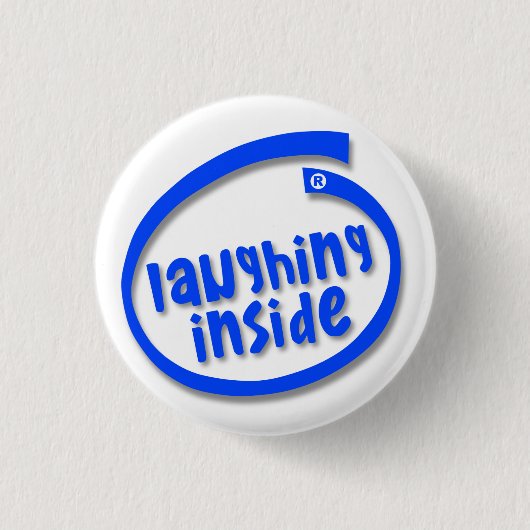 Lachend drinnen button (Vorderseite)