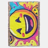 Lachend Emoji Splash Party Decke (Vorderseite Vertikal)