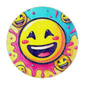 Lachend Emoji Splash Party Schneidebrett (Vorderseite)