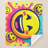 Lachend Emoji Splash Party Sherpadecke (Vorderseite)