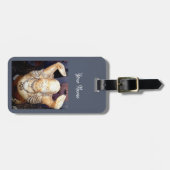 lachend fröhlicher Buddha-Tag Gepäckanhänger (Vorderseite horizontal)