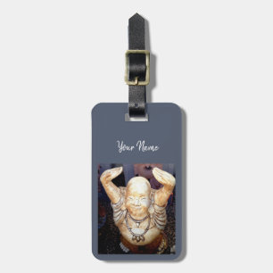 lachend fröhlicher Buddha-Tag Gepäckanhänger