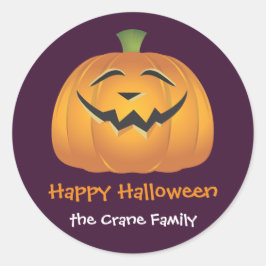 Lachend jolly Kürbis-Brauch Halloween-Geschenktag Runder Aufkleber