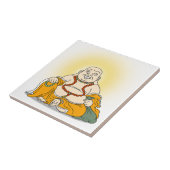 Lachend Maitreya Buddha Keramik Fliese (Seite)