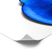 Lachend Skeleton Frau in Blue Bonnet Poster (Ecke)