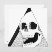 Lachend Skull Art Feiertagskarte (Vorne/Hinten)
