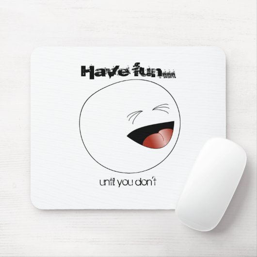 Lachend Strichmännchen Head Mousepad (Mit Mouse)