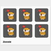 Lachend Tiger Best Stickers (Blatt)