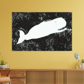 Lachend Weißwal gewickelt Leinwand (Insitu (Wohnzimmer))