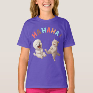 Lachende beste Freundinnen: HAHAHA! Lächelnde Bich T-Shirt