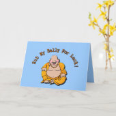 Lachende Buddha-Karte Karte (Gelbe Blume)